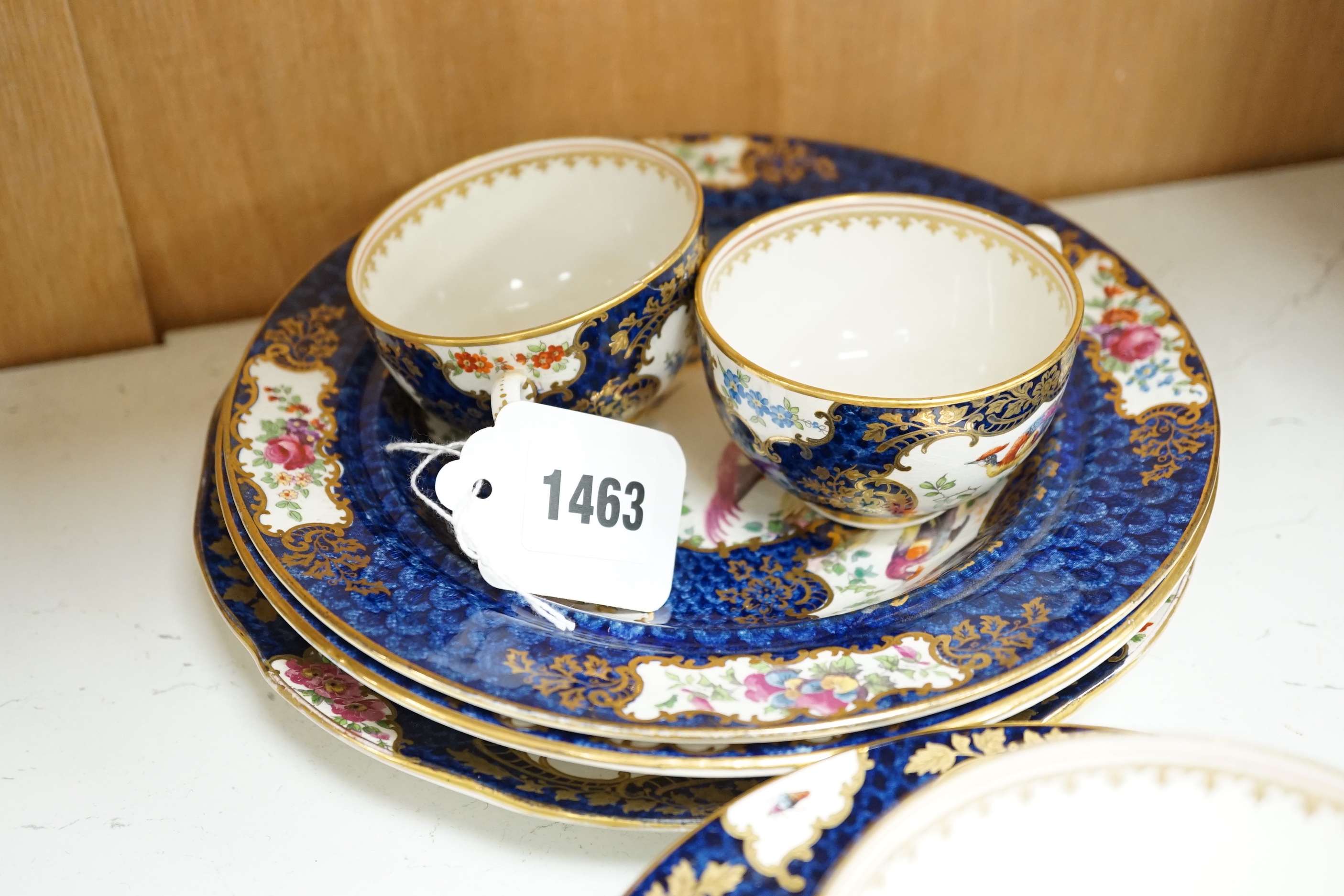 A Booths early 20th century “blue scale” part teaset (18)